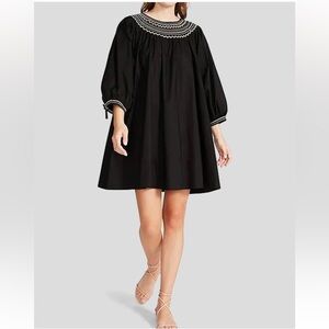 BB Dakota Black Mini Dress with White Accents